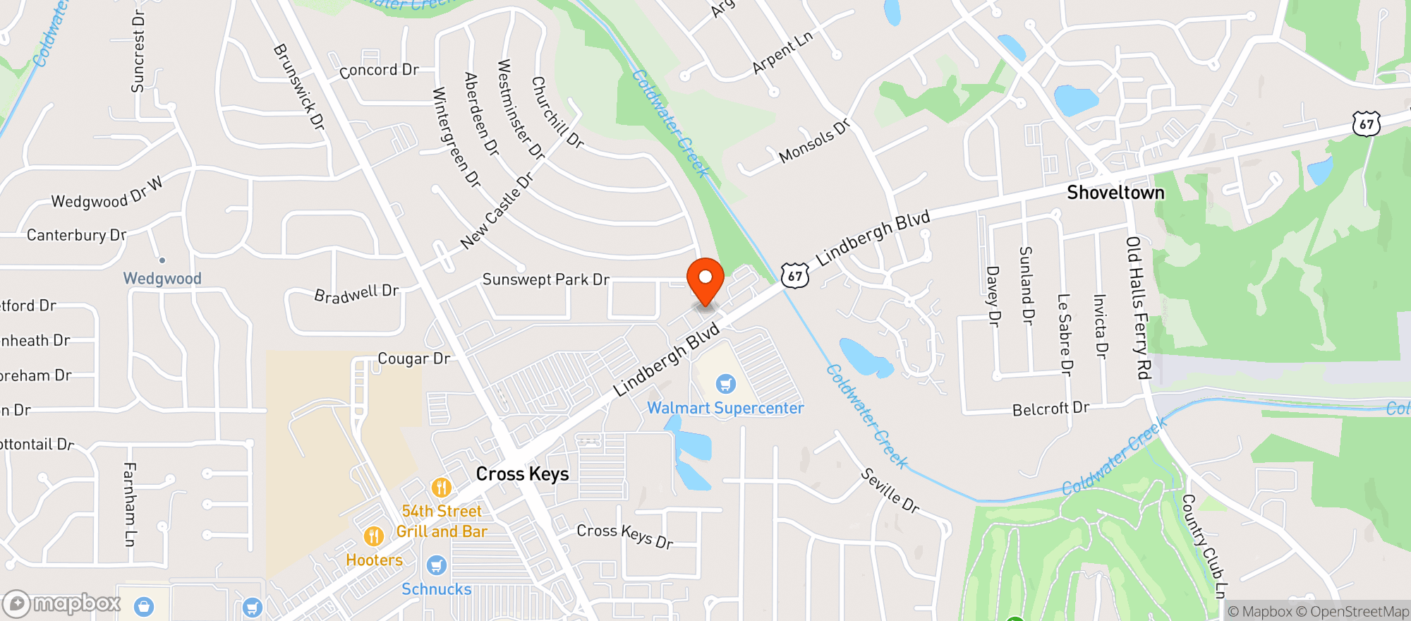 Map showing CBD Kratom Florissant