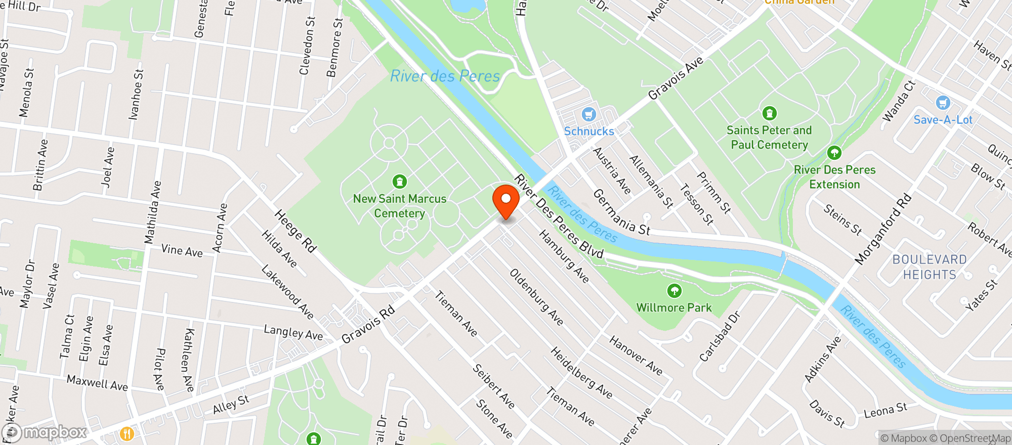 Map showing Schnucks 137