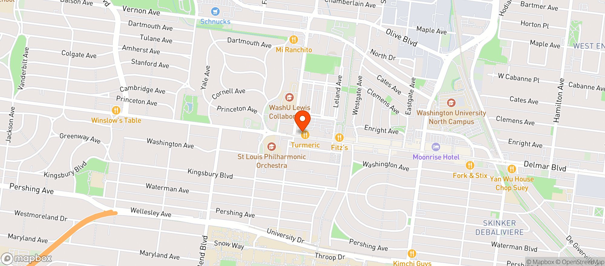Map showing Melting Pot The