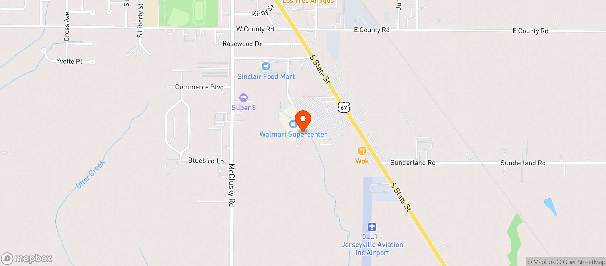 Map showing Walmart Supercenter