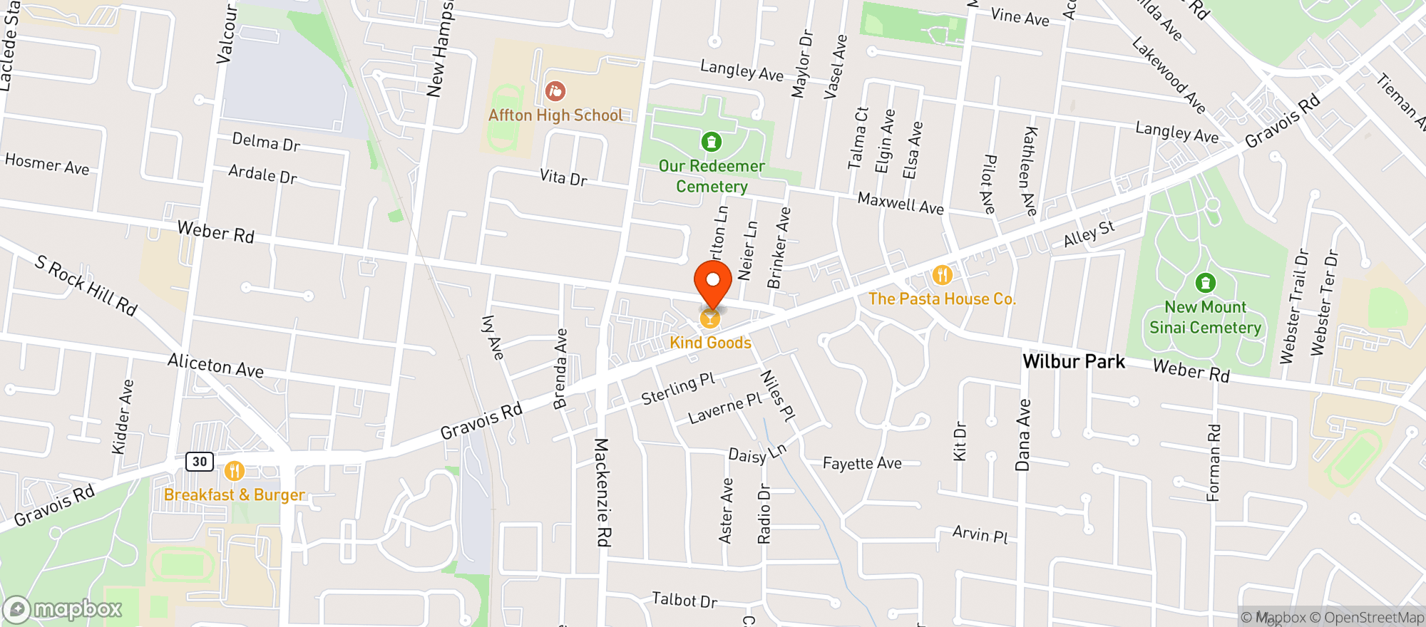 Map showing CANTEEN THE