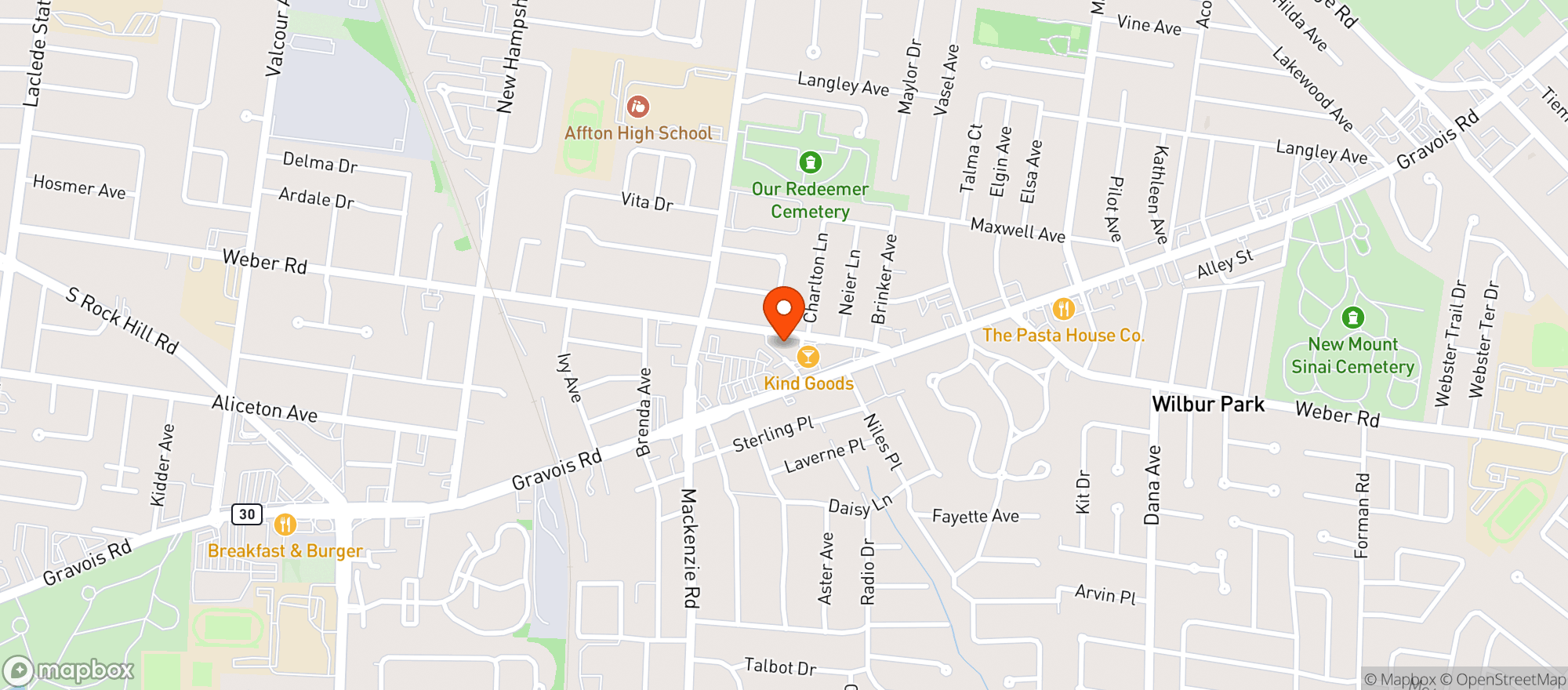 Map showing 9 Mile Garden
