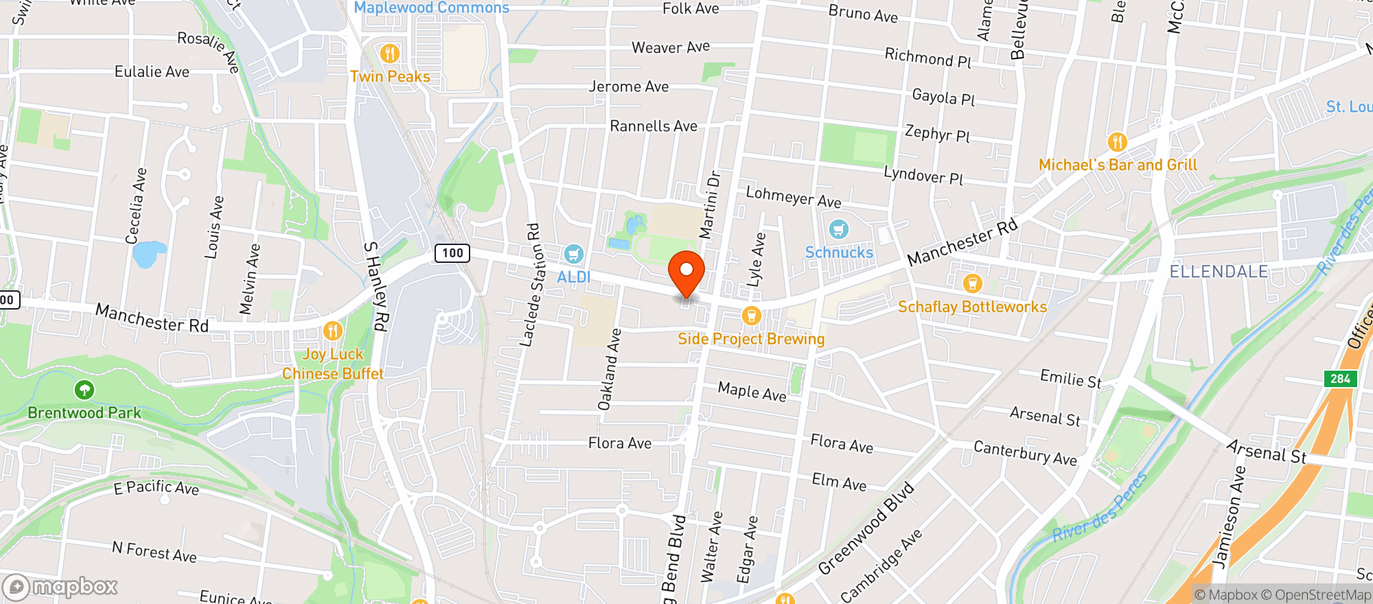 Map showing Revel Kitchen Maplewood