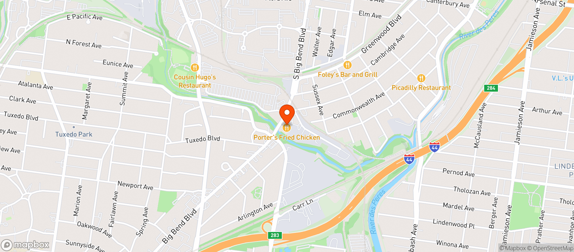 Map showing Big Bend Liquor