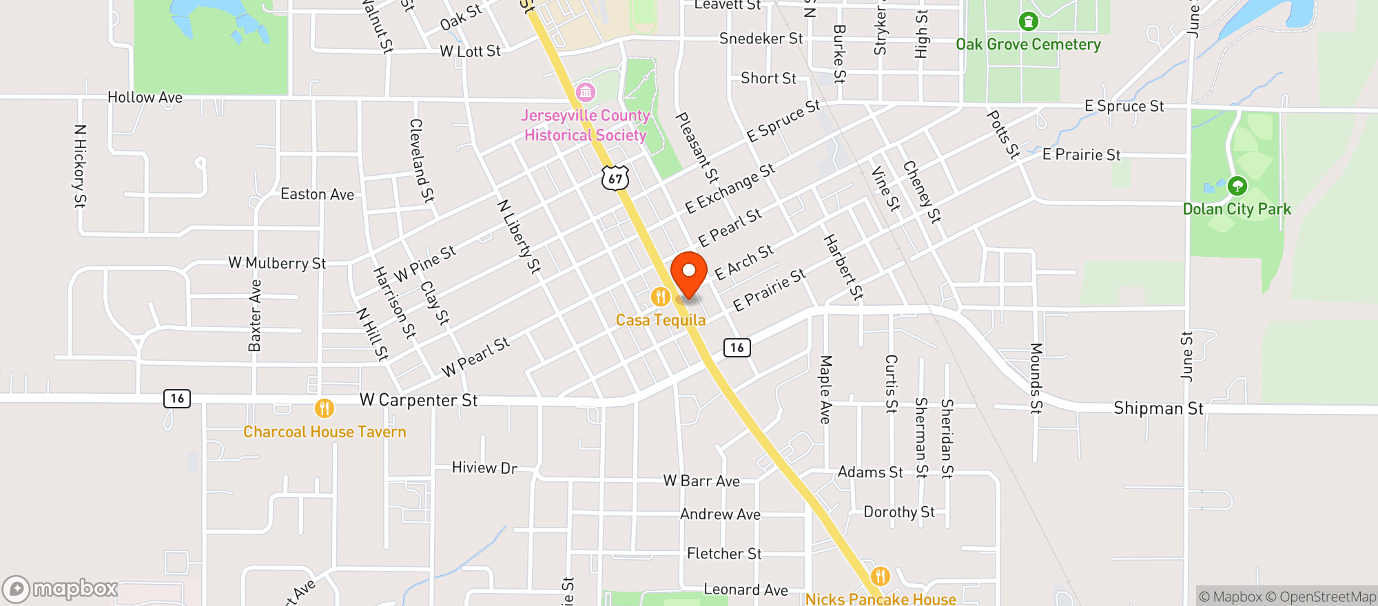 Map showing Georges Local Brew