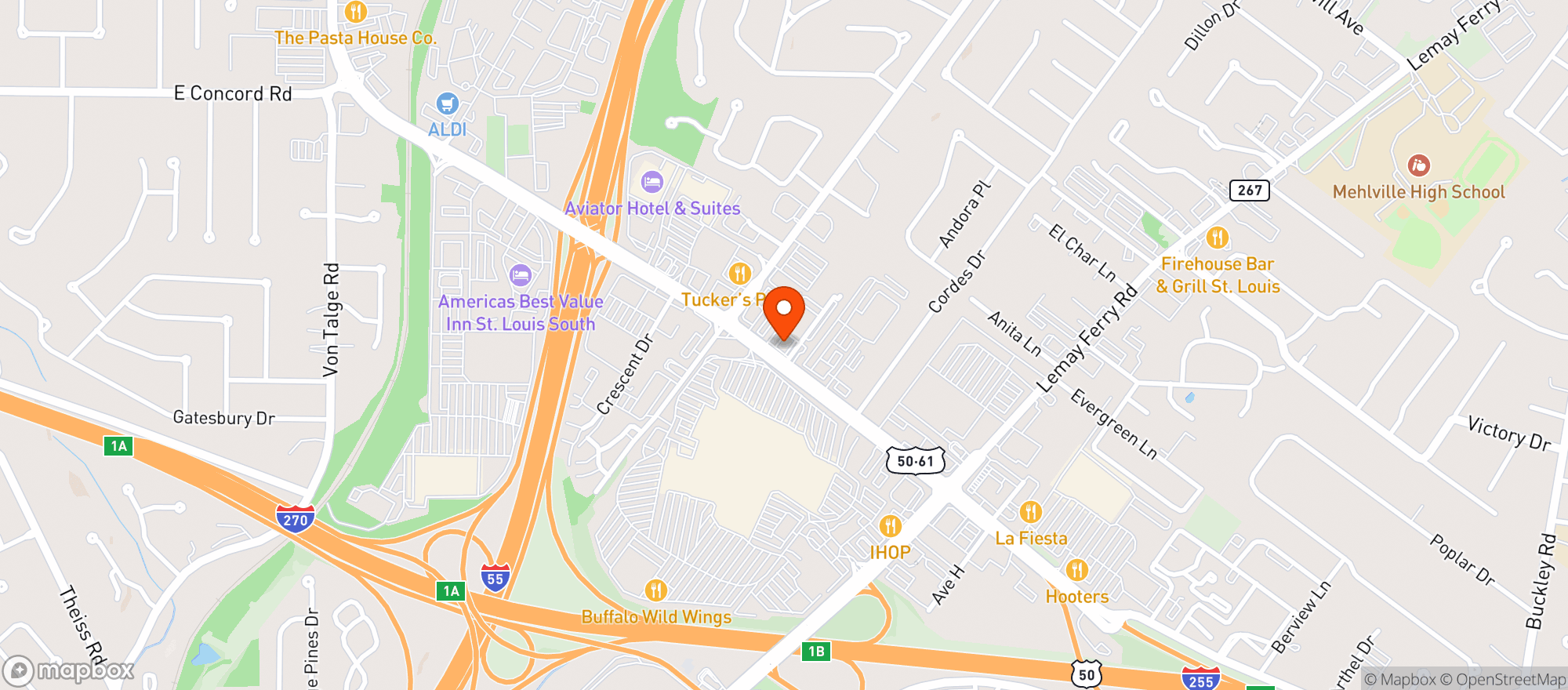 Map showing Vitamin Shoppe - St. Louis