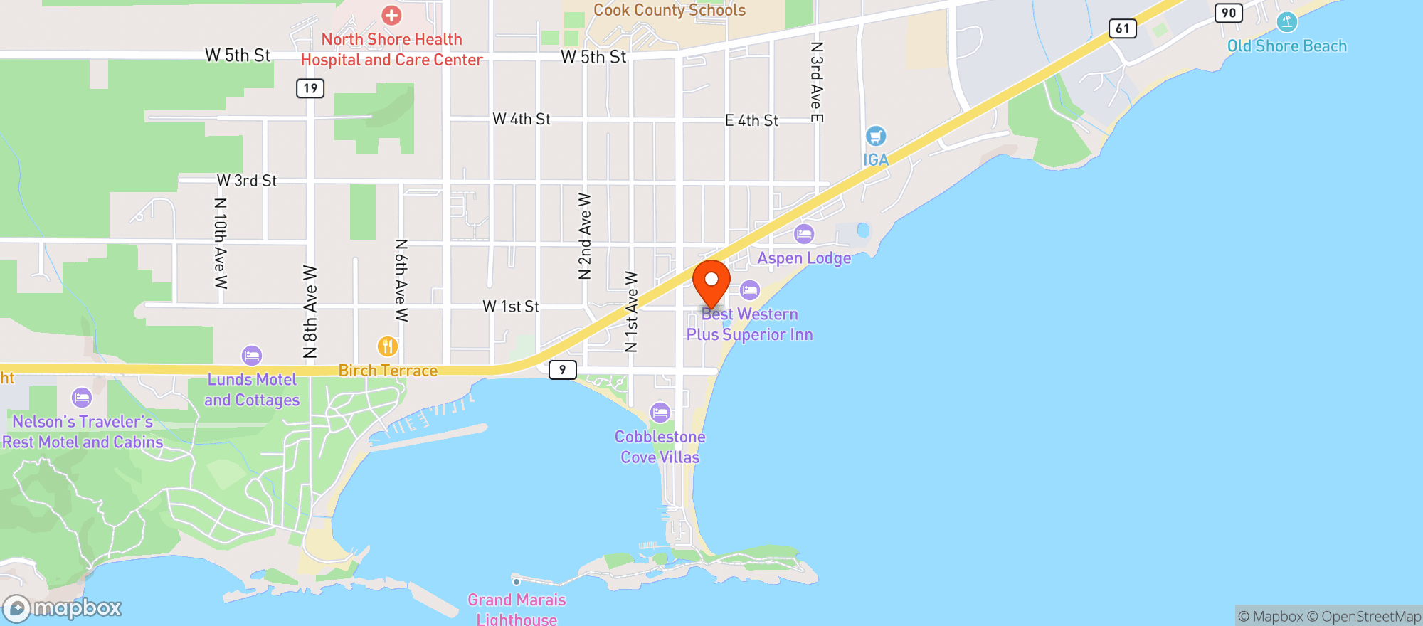 Map showing Cook County Whole Foods Co-Op