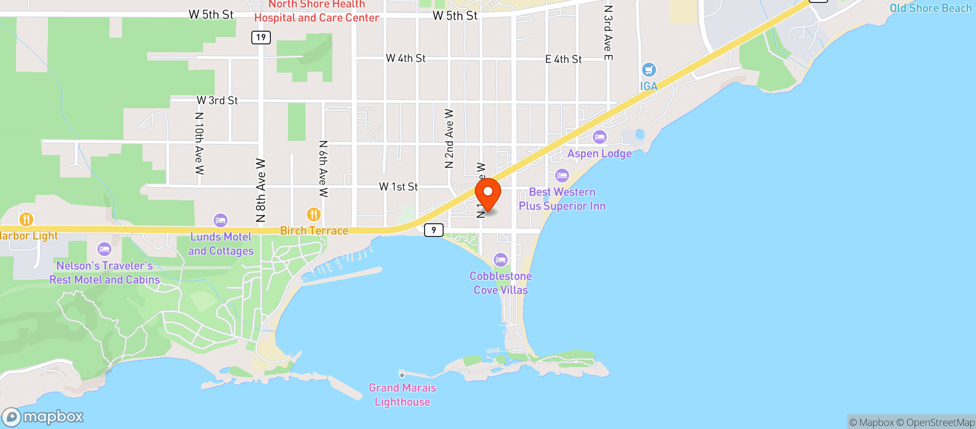 Map showing The Big Lake