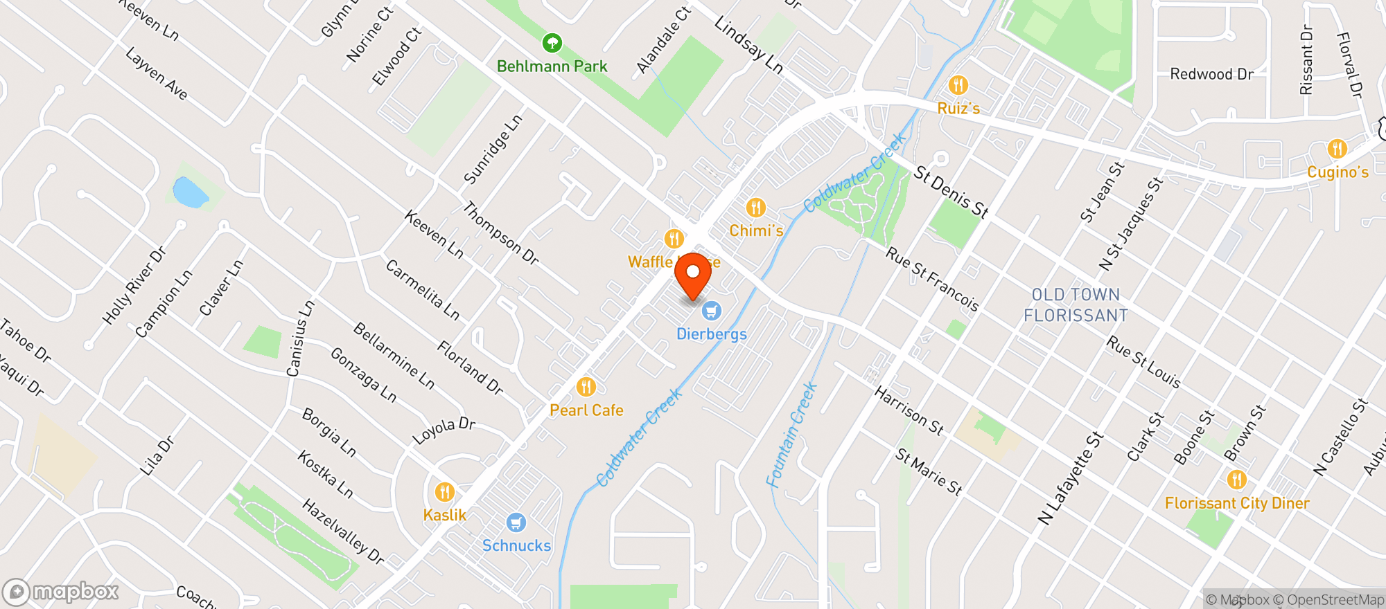 Map showing Dierbergs Markets