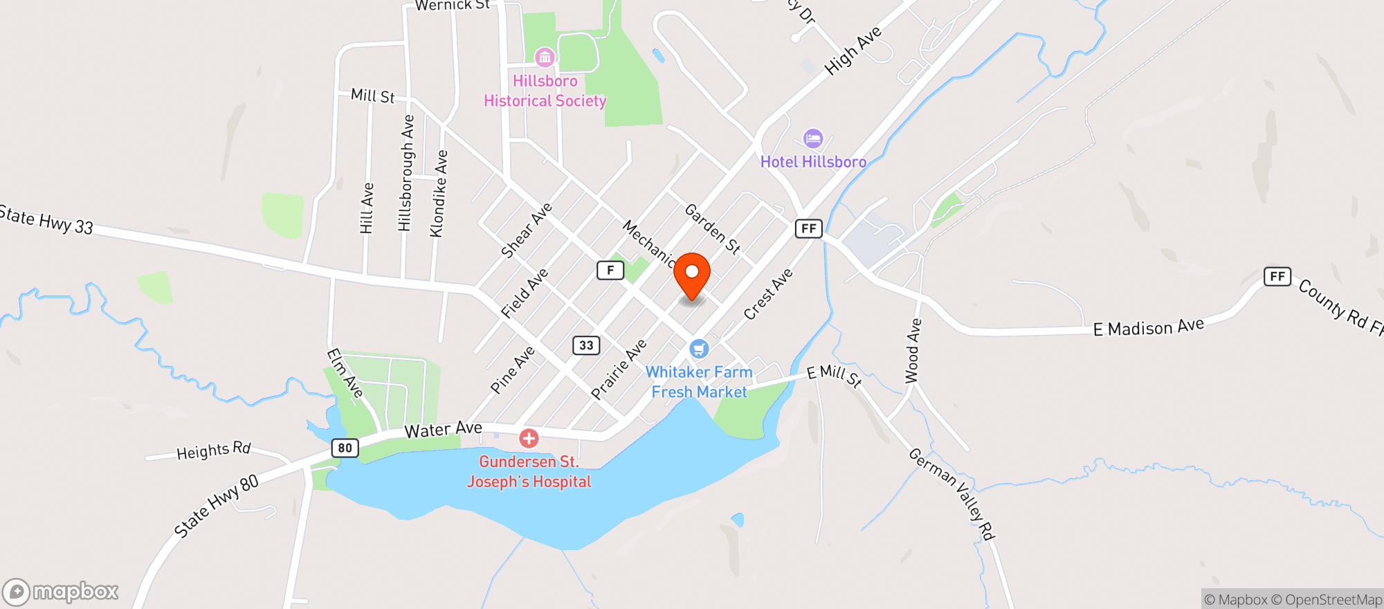 Map showing Let's Shine Coffee