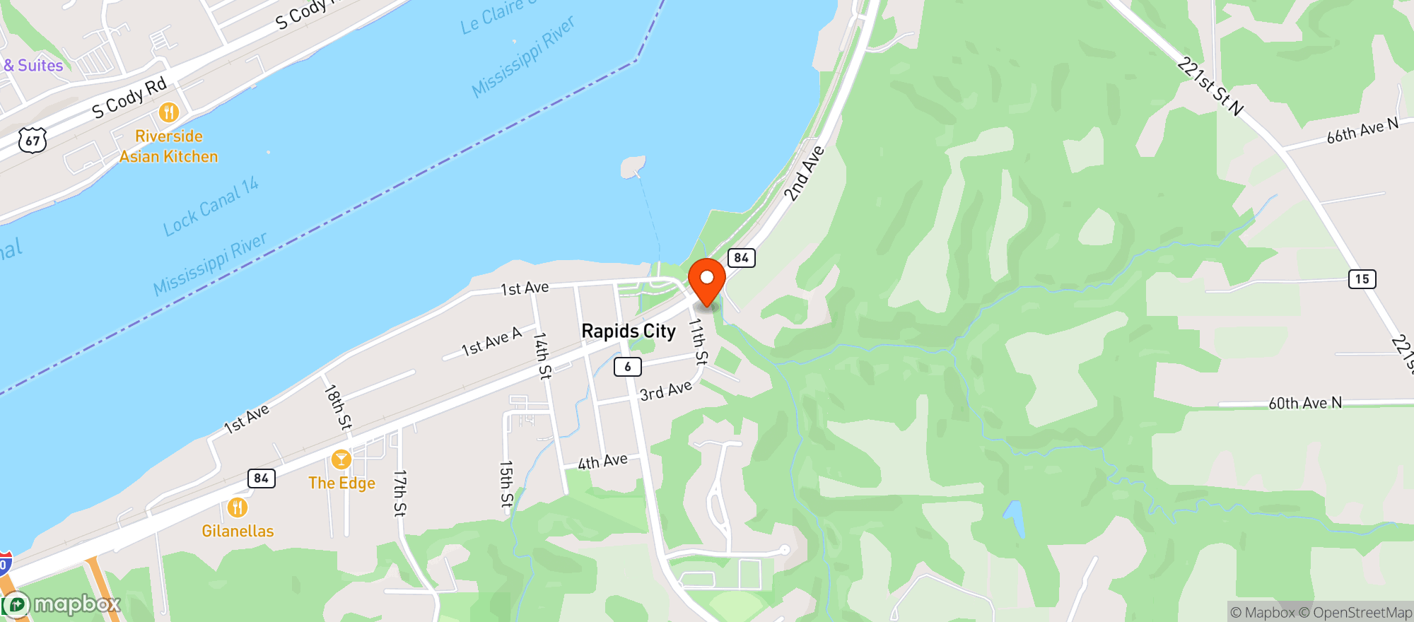 Map showing Bar 84