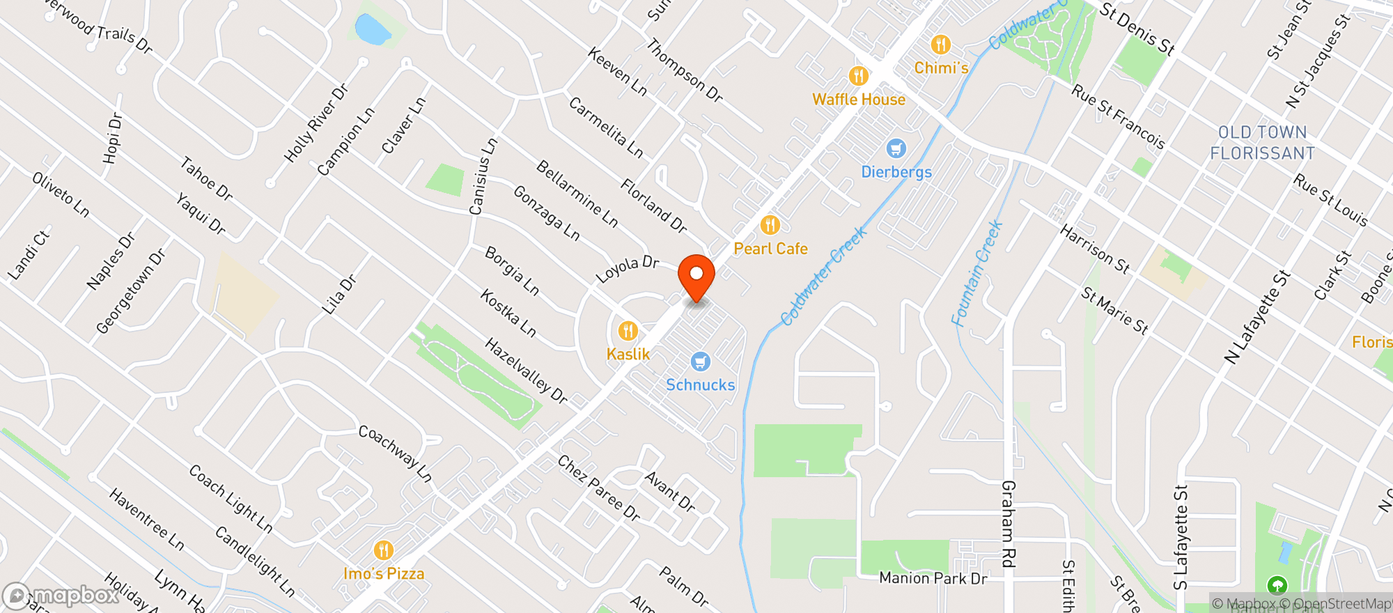Map showing Schnucks