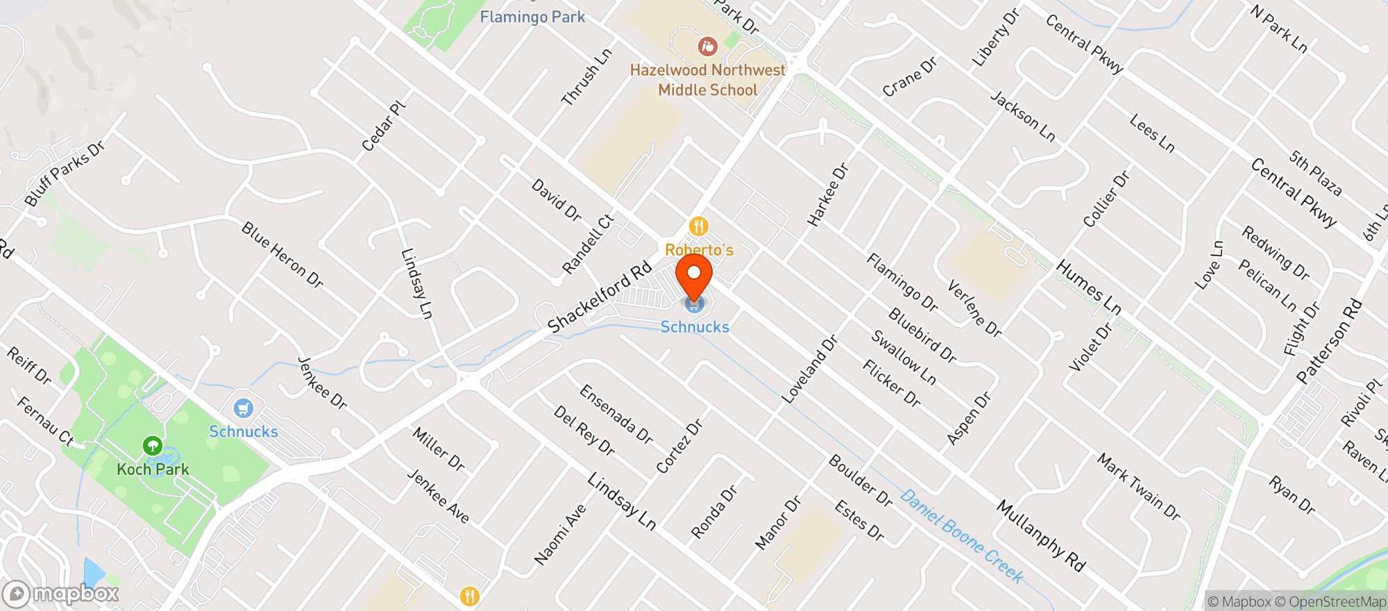 Map showing Schnucks #276