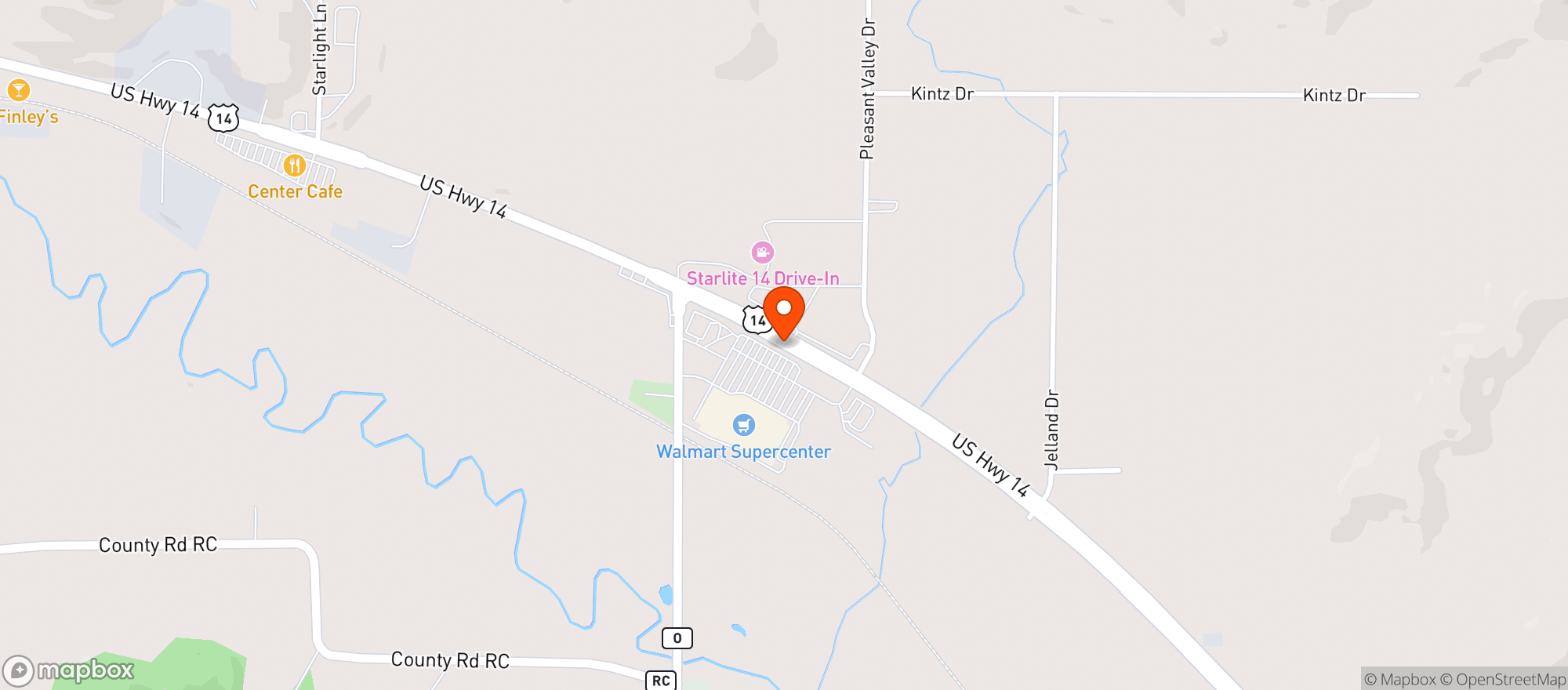 Map showing Walmart Supercenter