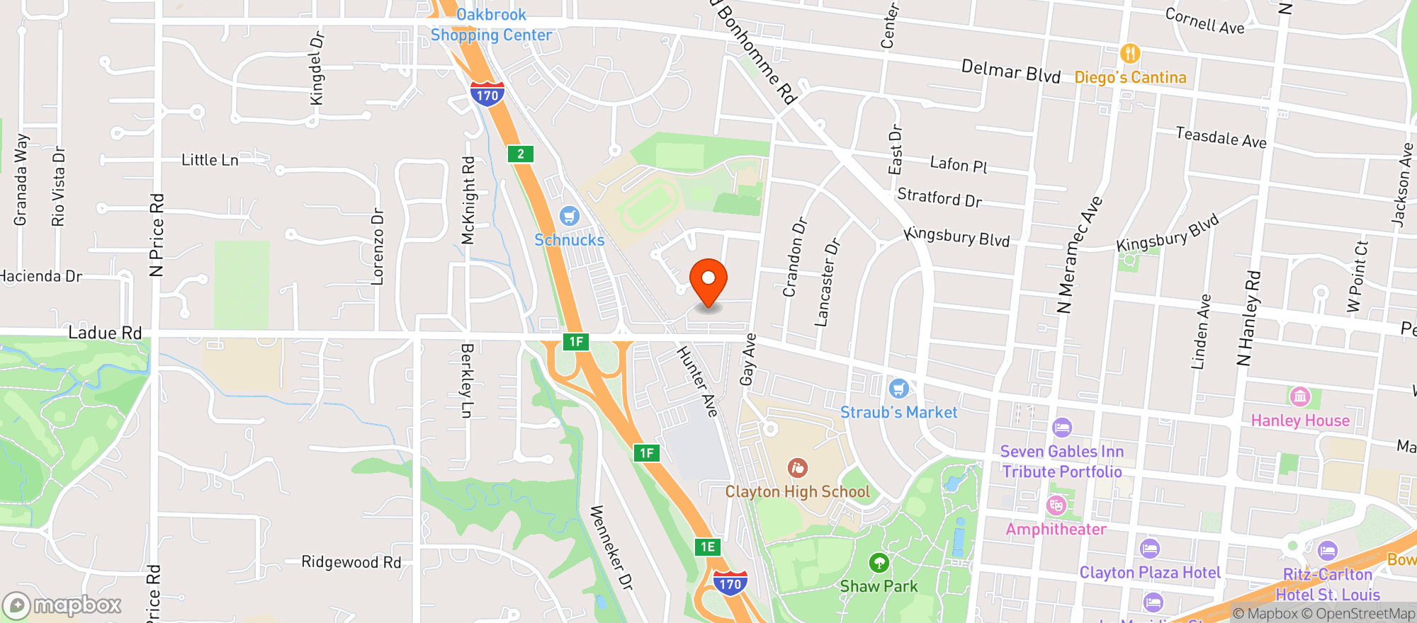 Map showing Extra Virgin