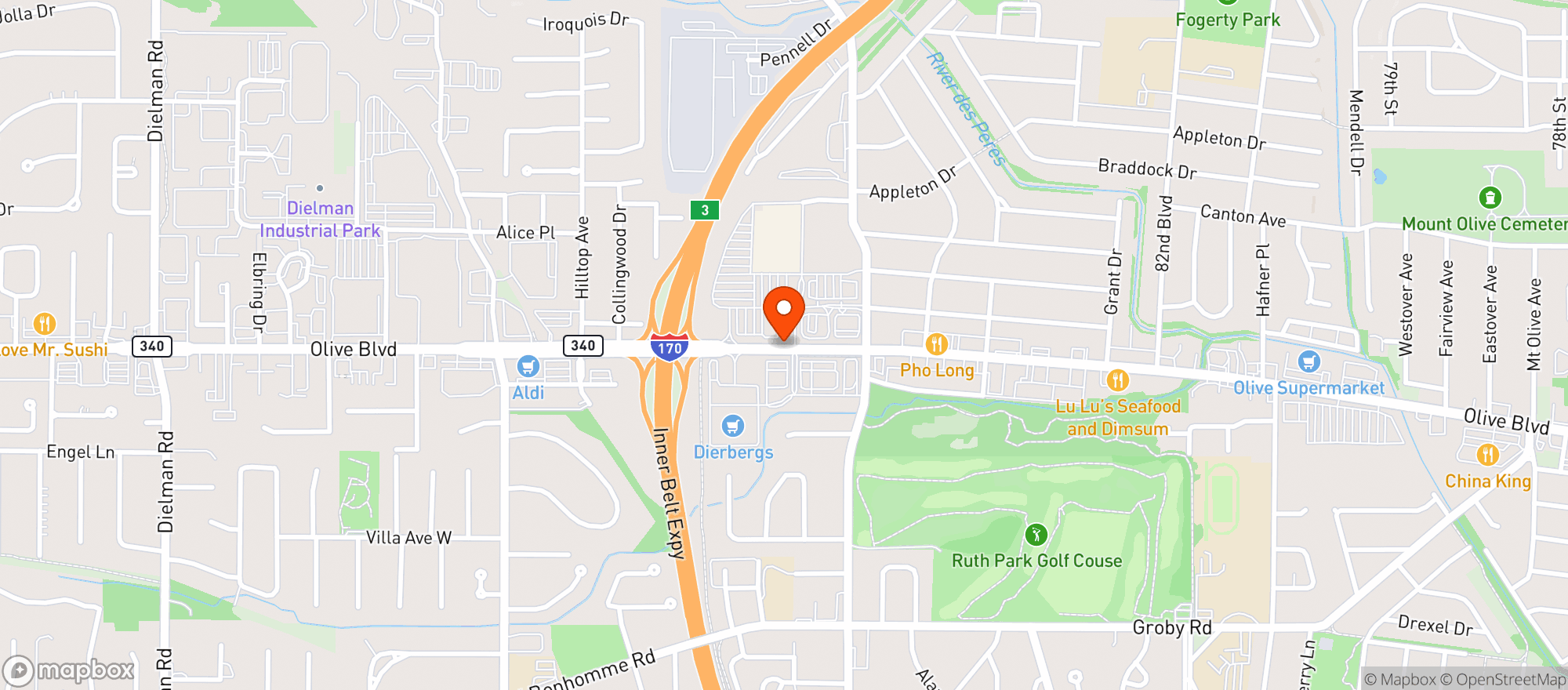 Map showing Target