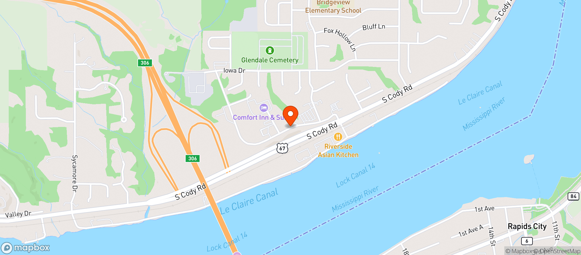 Map showing Fareway