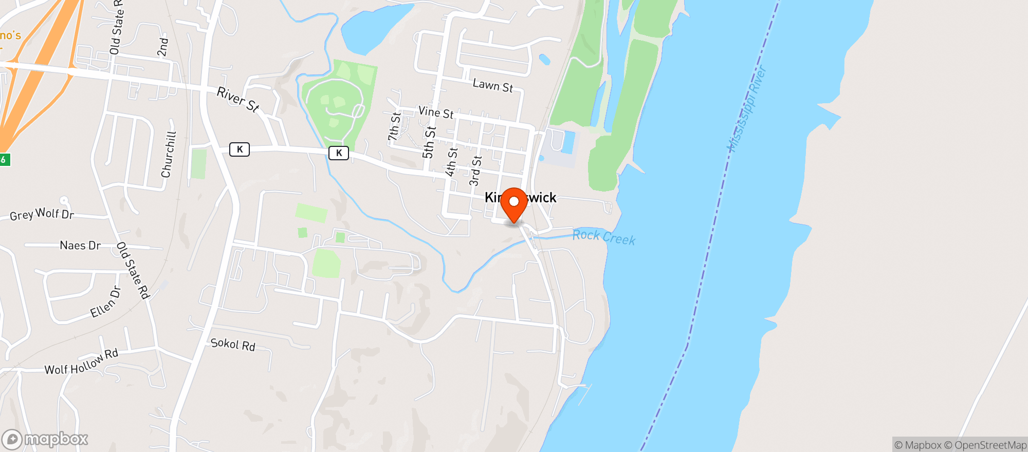 Map showing The Cheese Shack