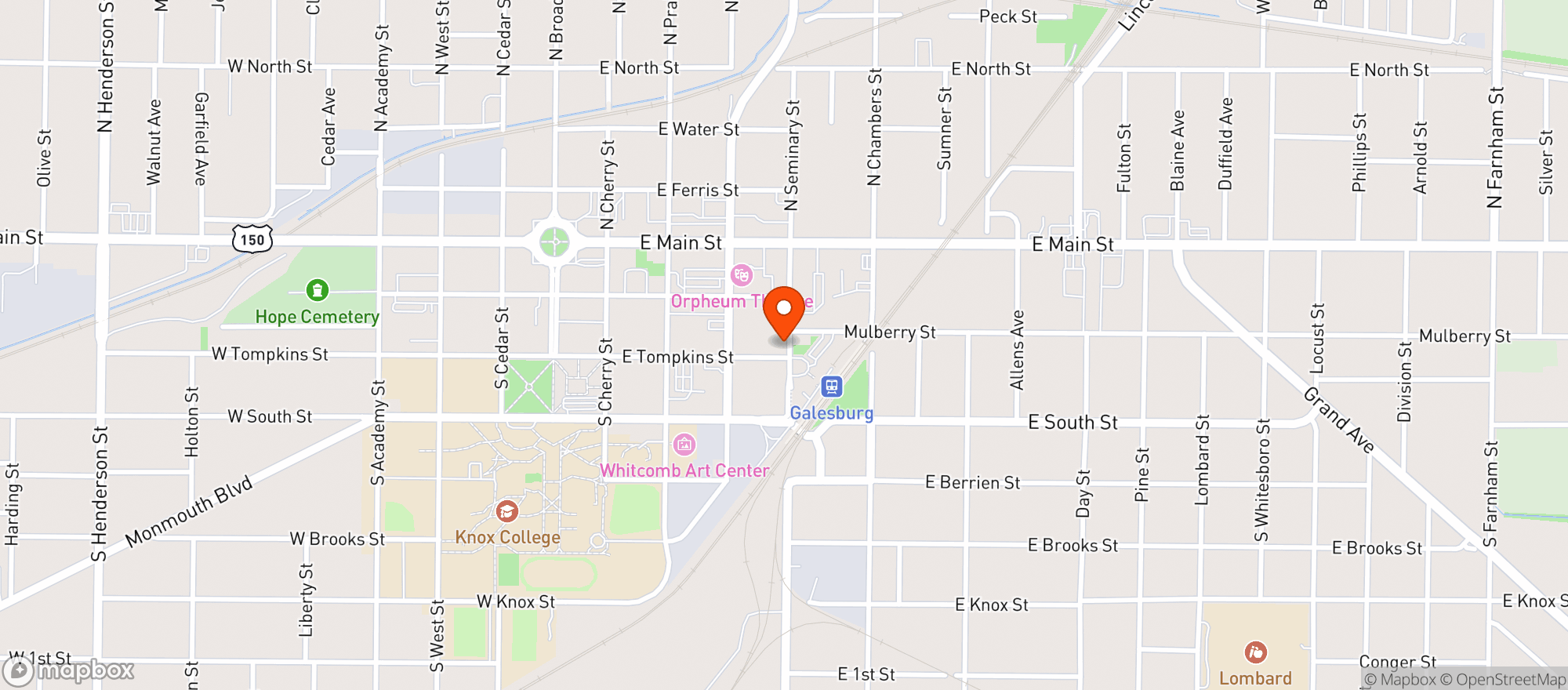 Map showing Cornucopia Natural Market & Deli