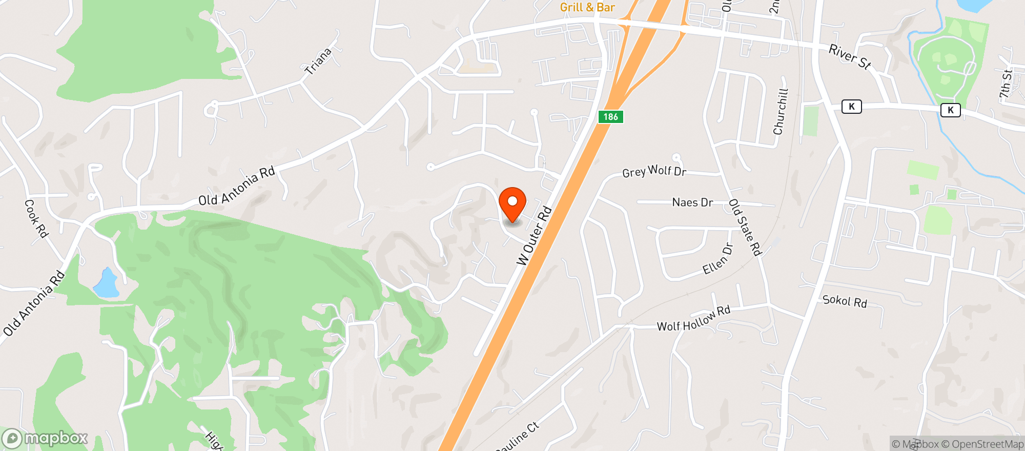 Map showing Santino S Cigars/cocktail
