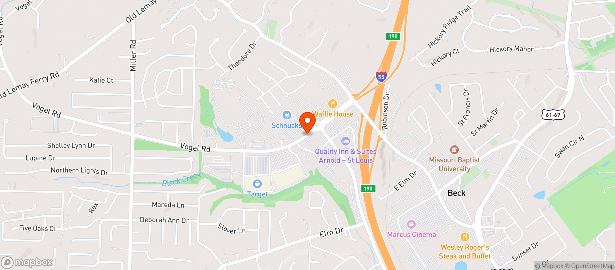 Map showing Schnucks