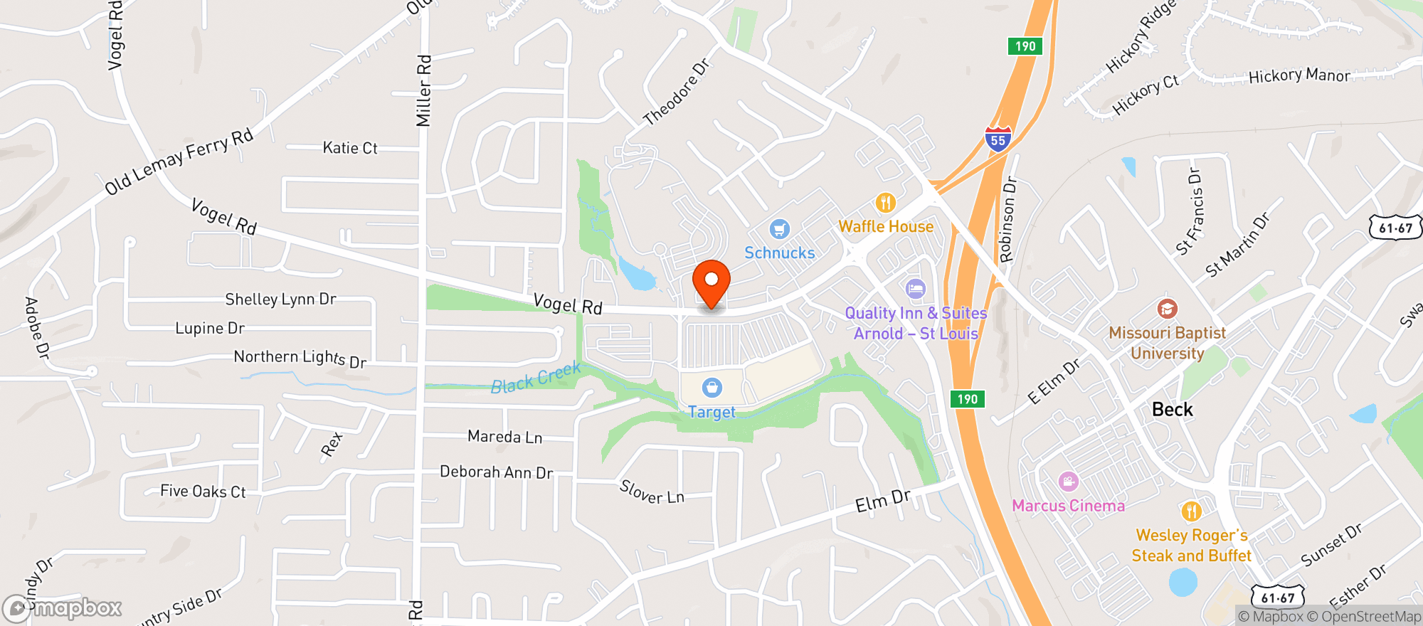 Map showing Target