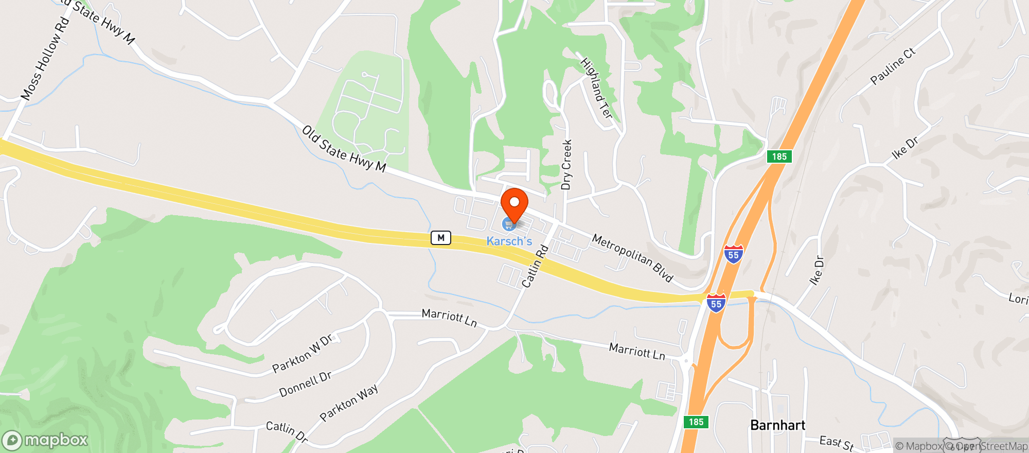 Map showing Karsch Village Market