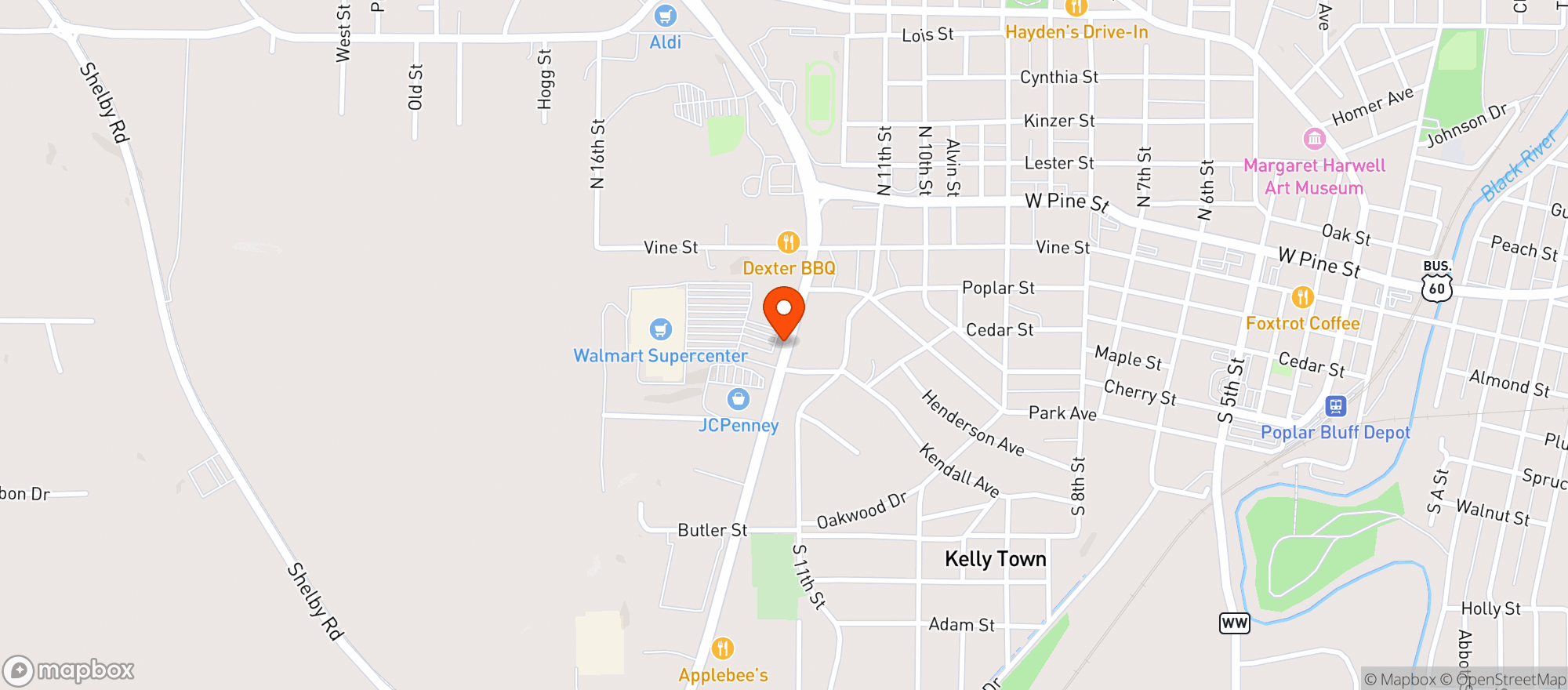 Map showing Walmart Supercenter