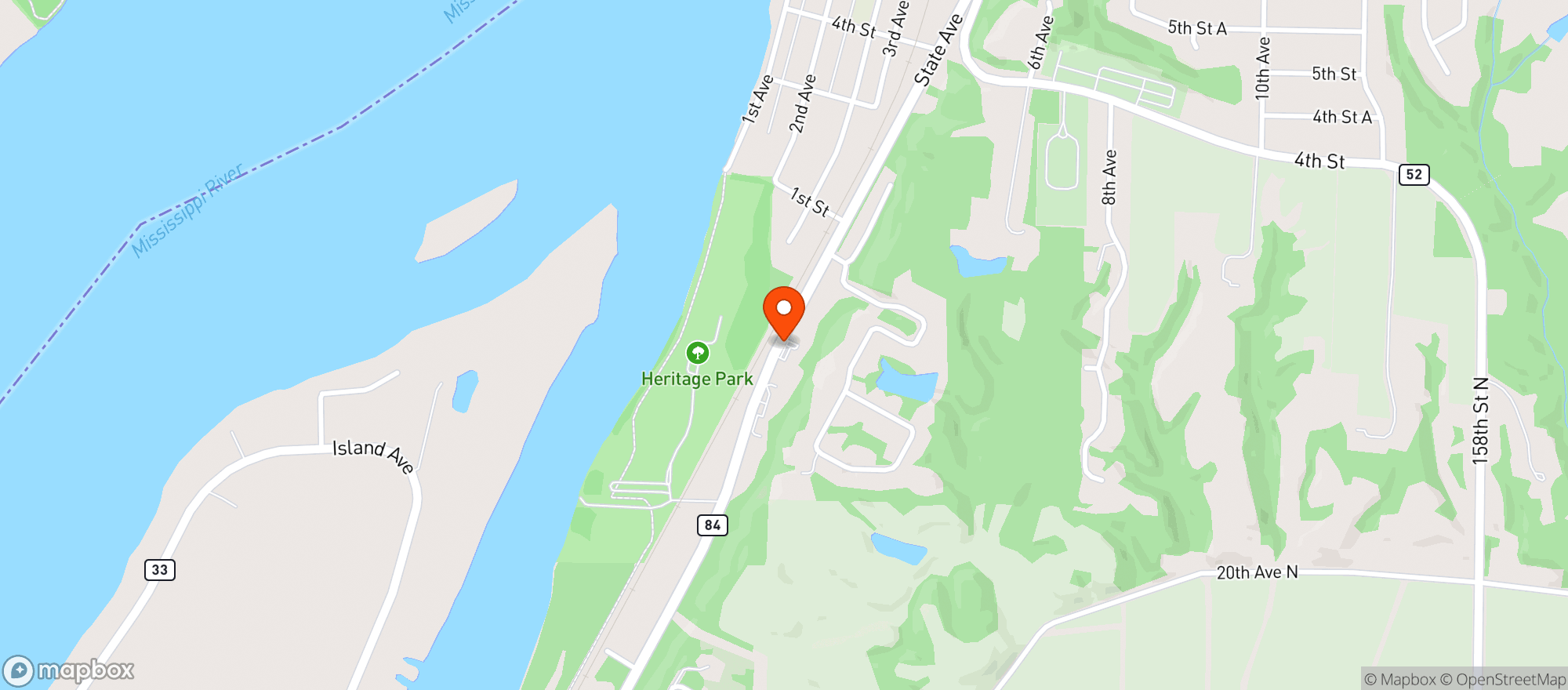 Map showing Hampton Mart