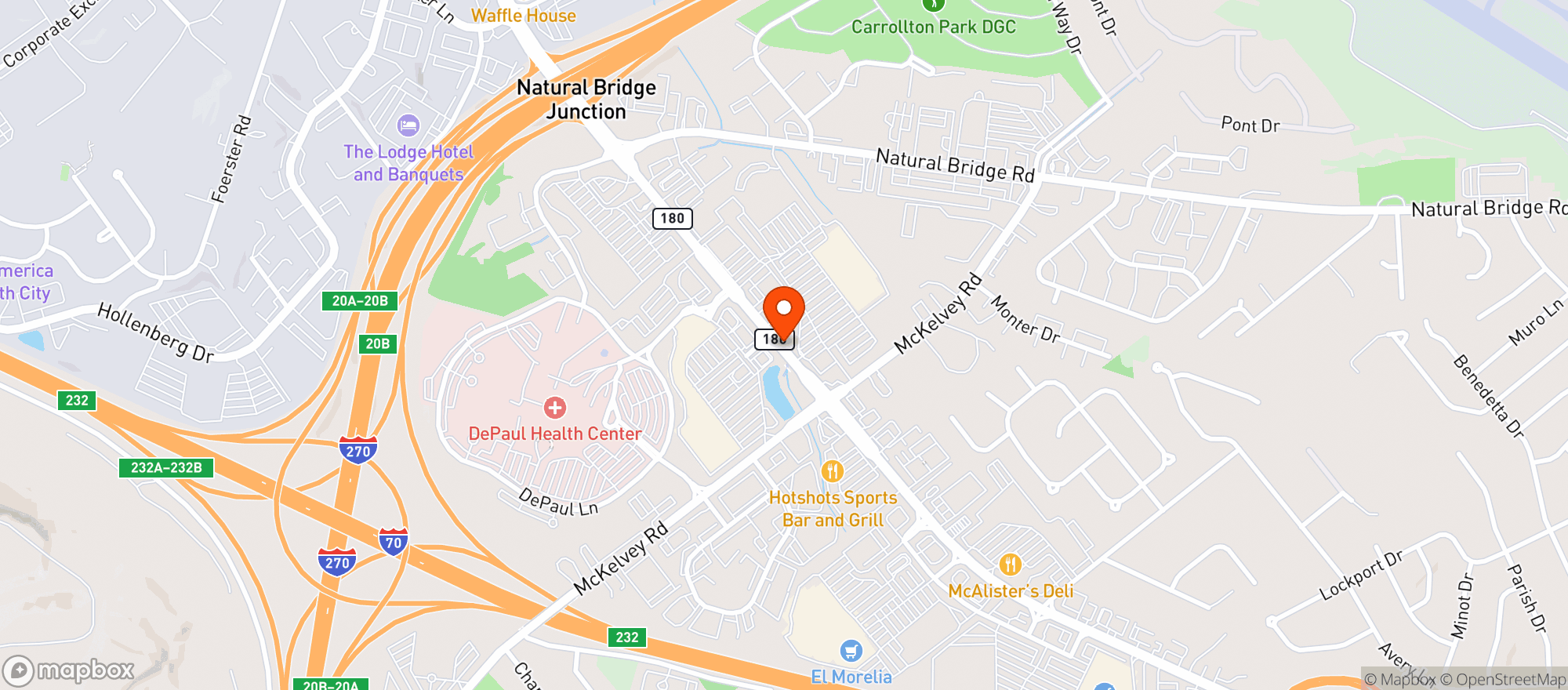 Map showing Target Store
