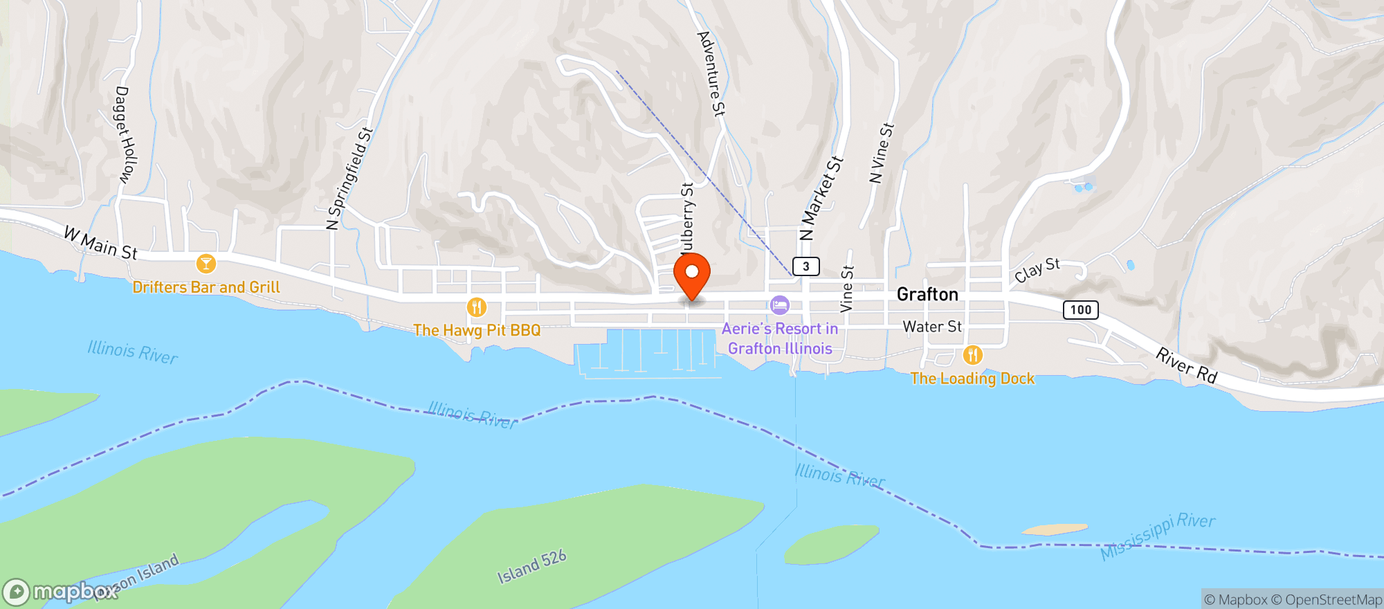 Map showing Grafton Pub