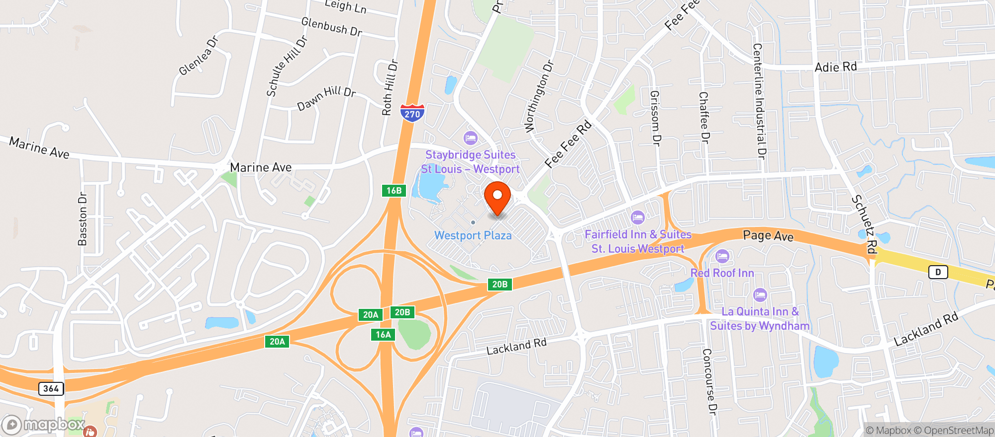 Map showing 360 Westport
