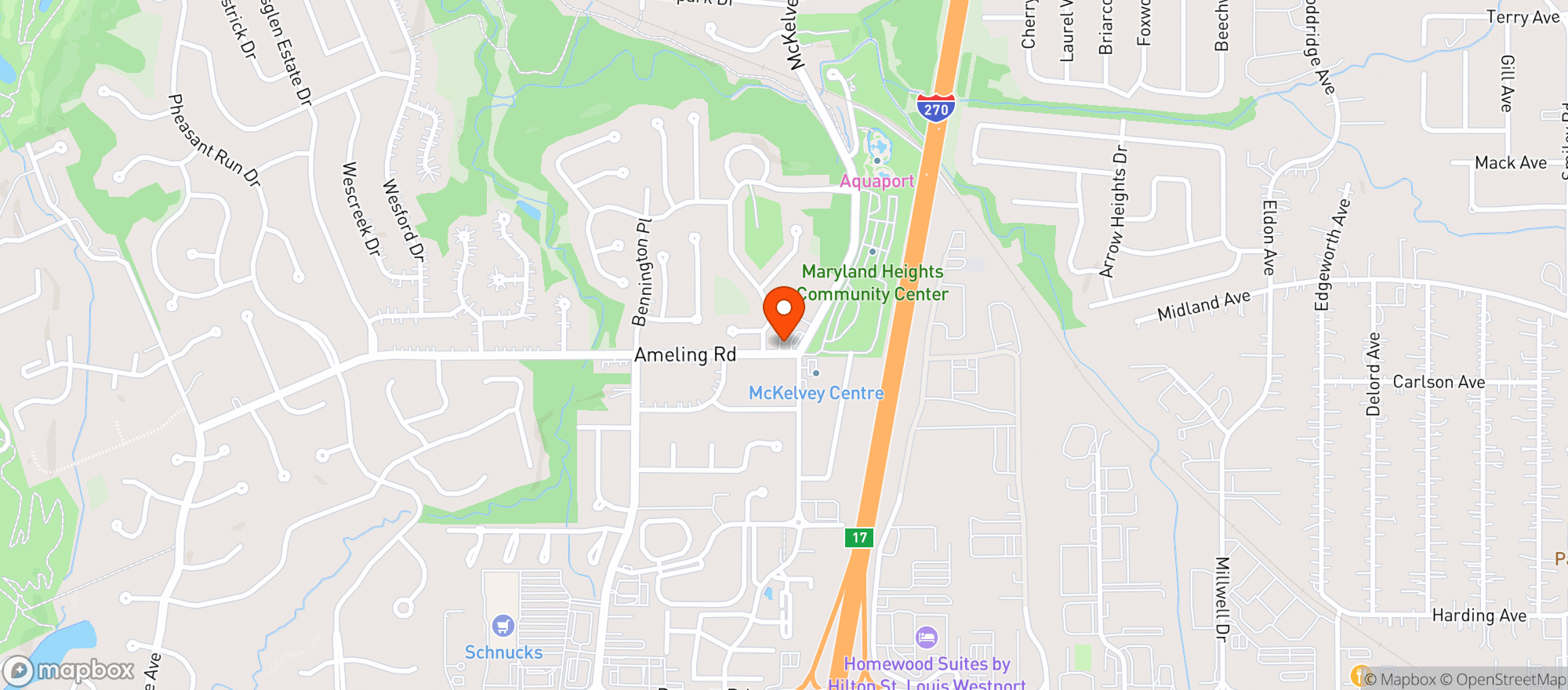 Map showing Quick Stop Shop