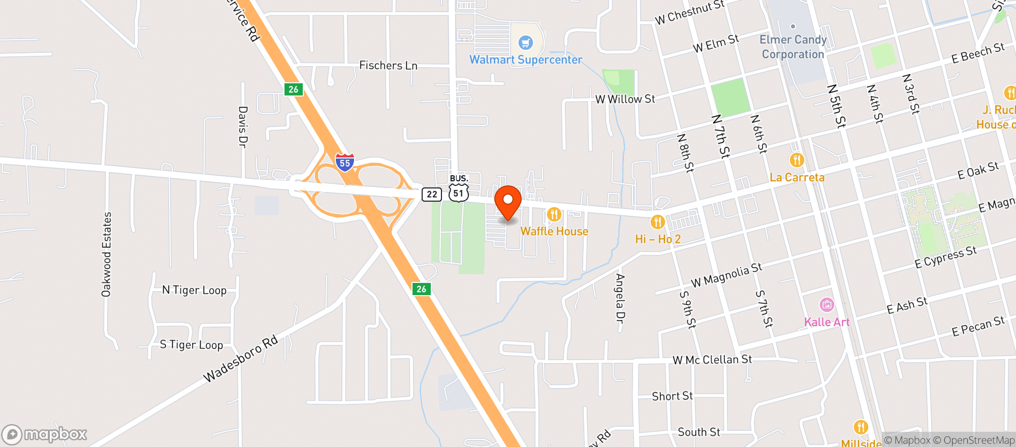 Map showing ROUSES 57 PONCHATOULA