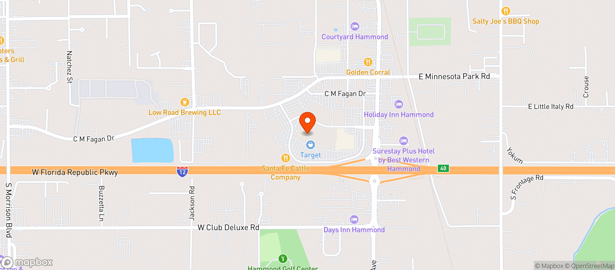 Map showing Target