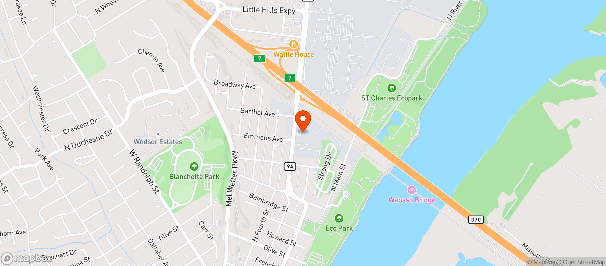 Map showing Royals Liquor