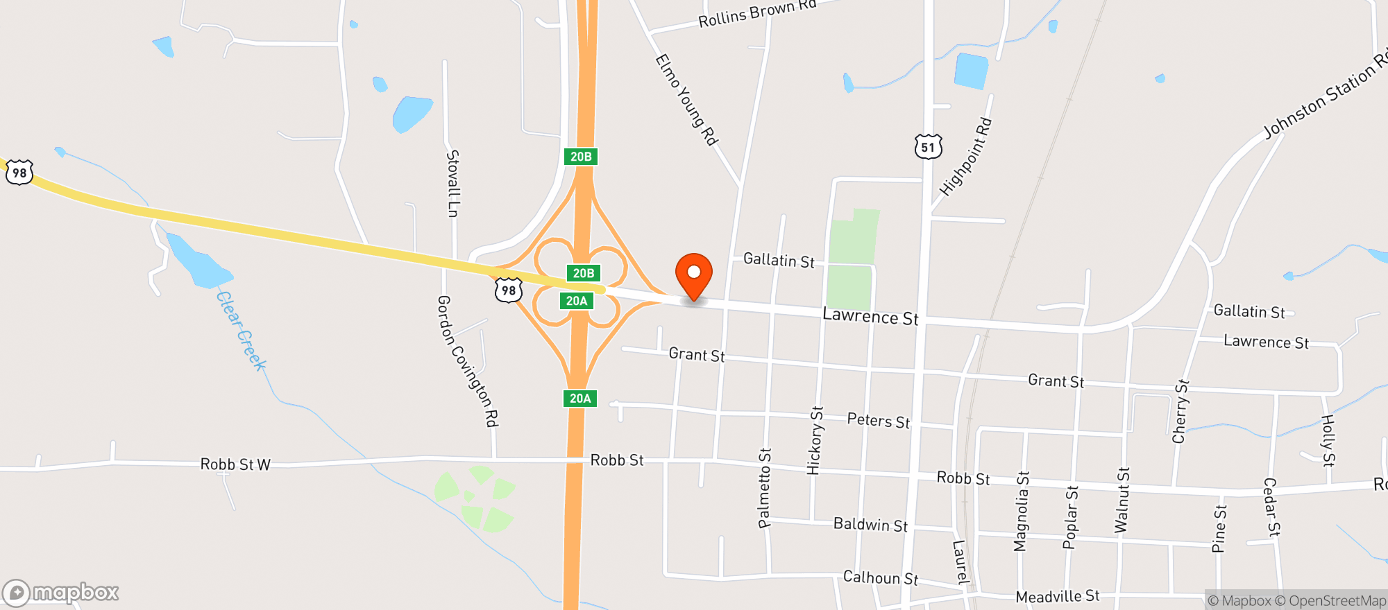 Map showing Marathon Expressway