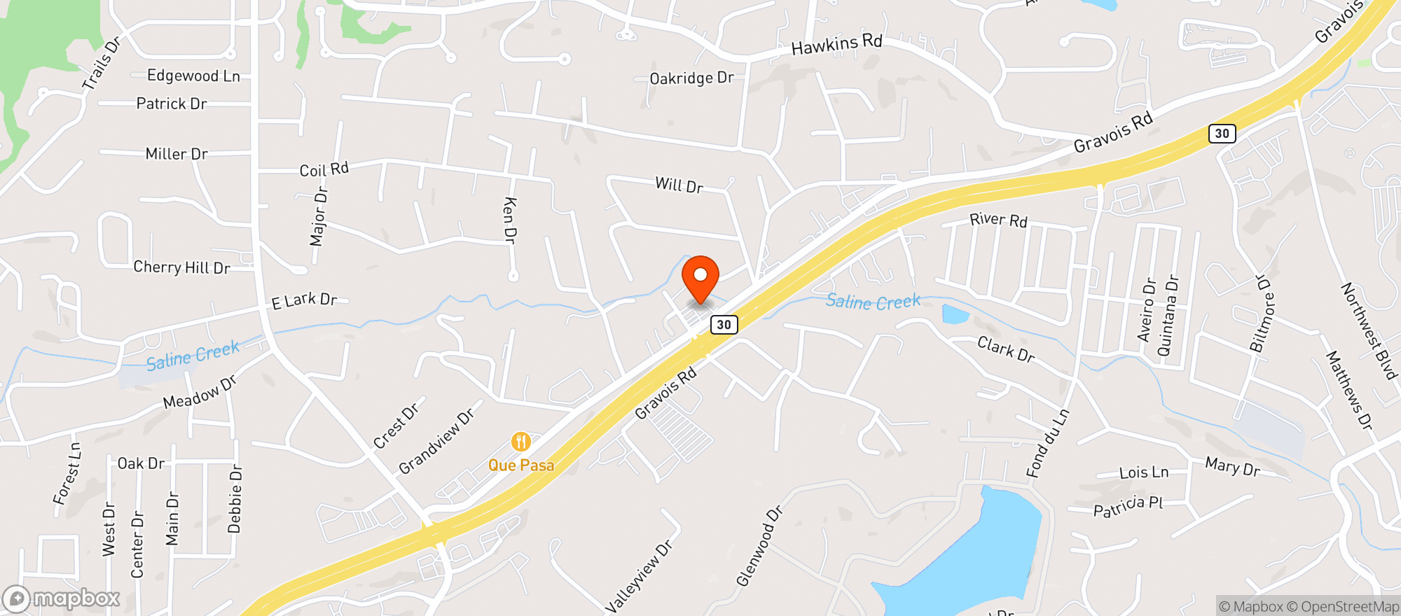Map showing Dirt Cheap Fenton