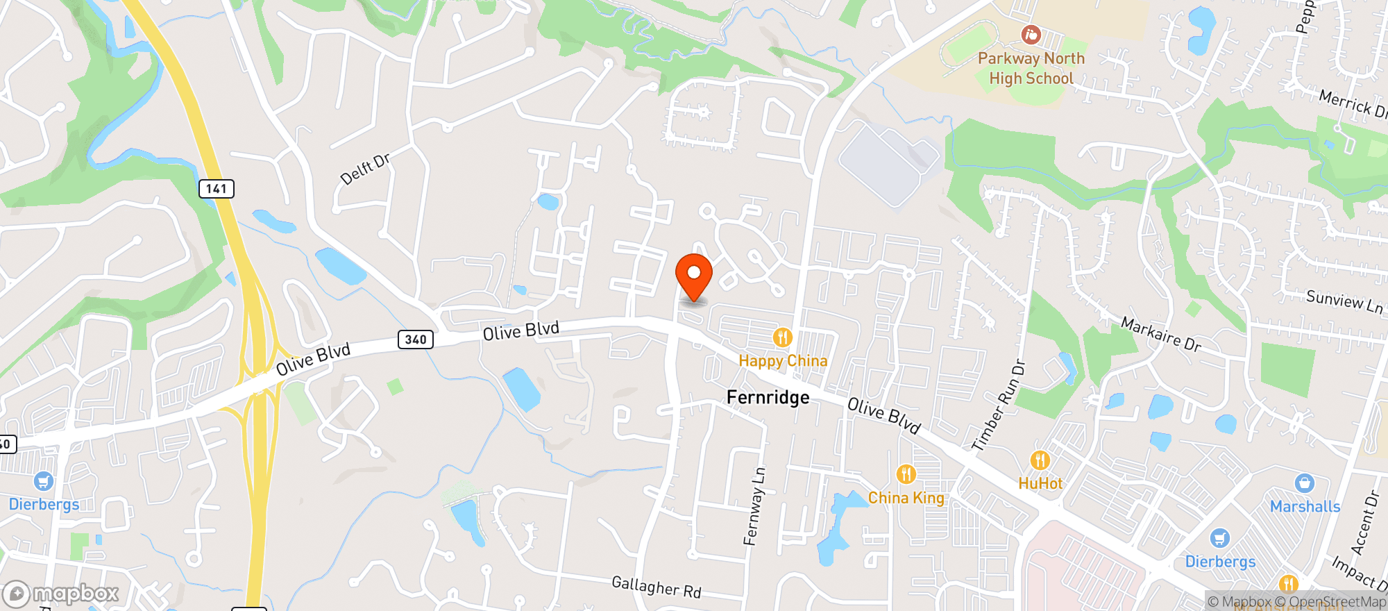Map showing CBD KRATOM CREVE COEUR