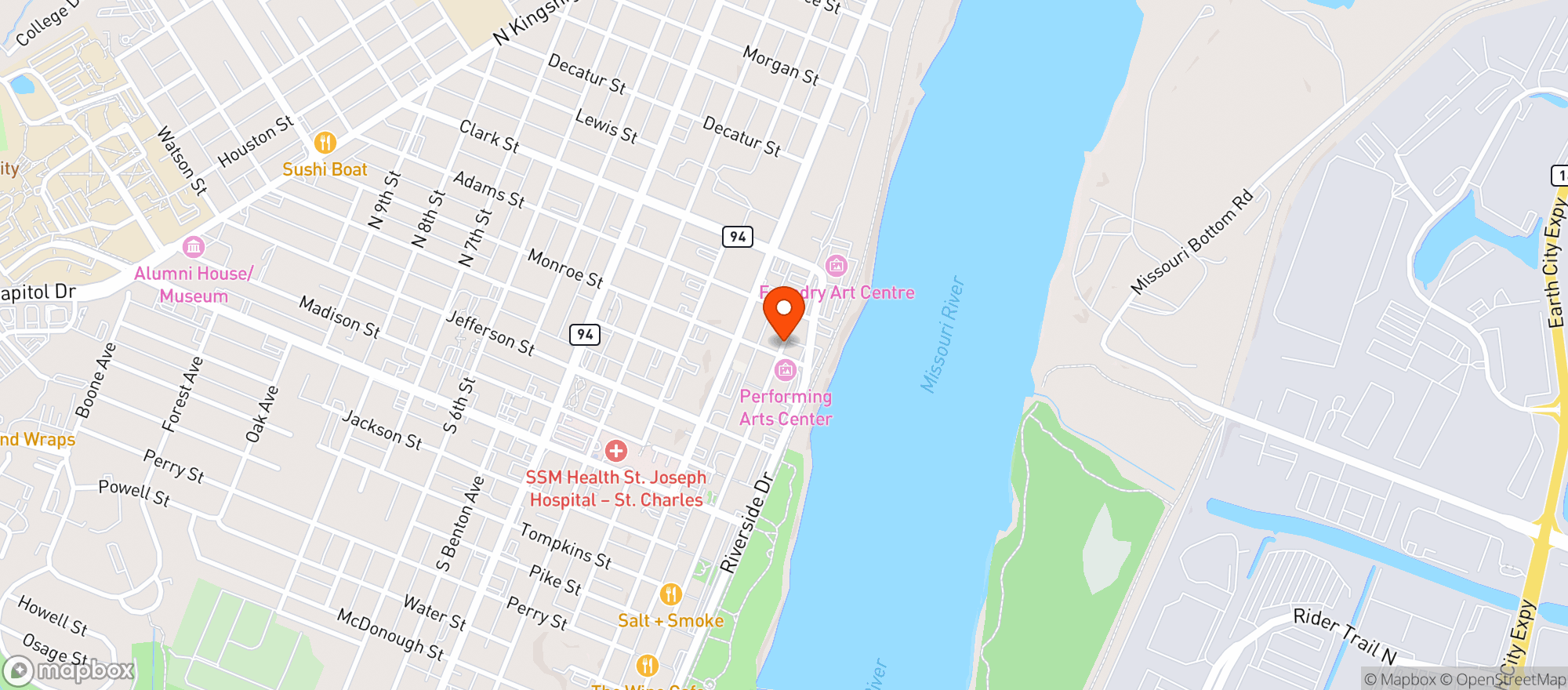 Map showing Big As