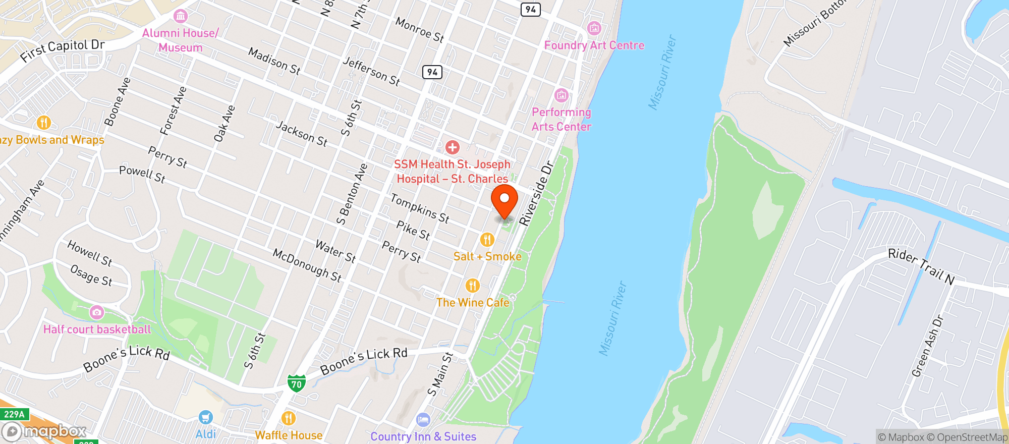 Map showing Optima Nutrition