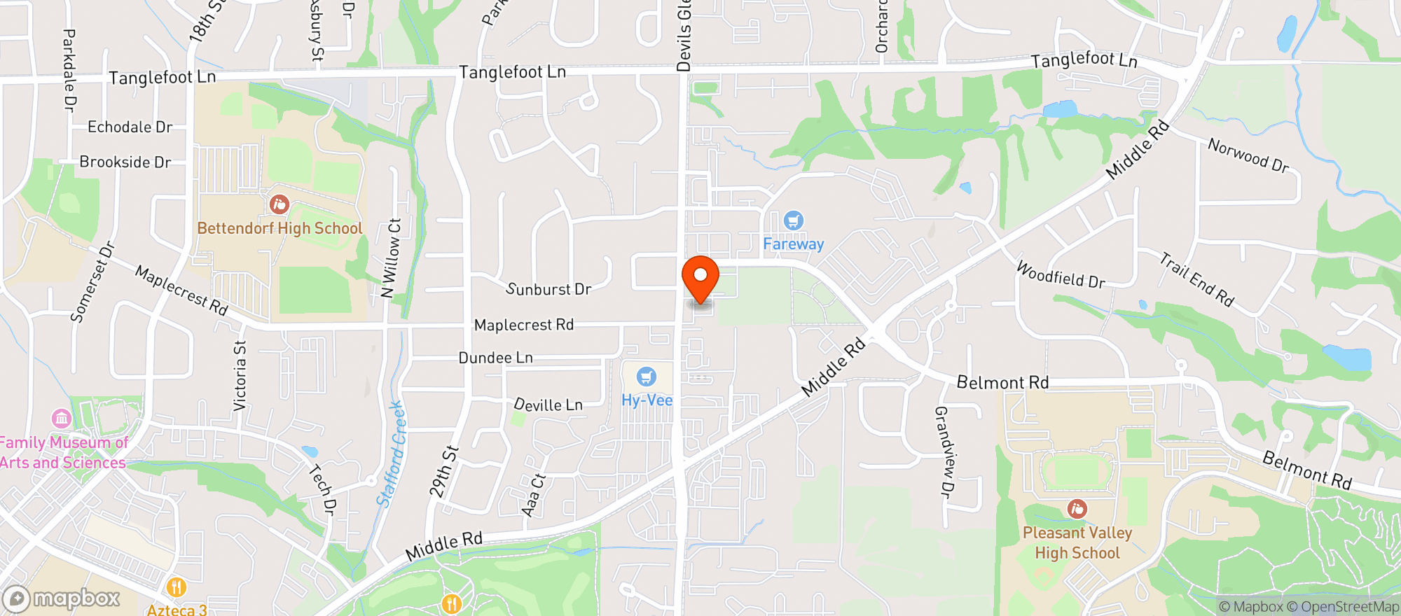 Map showing Essentials Bettendorf