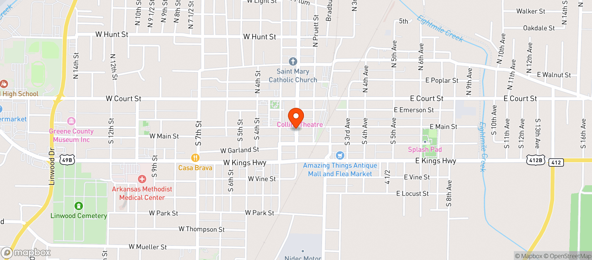Map showing Las Grill & Lounge