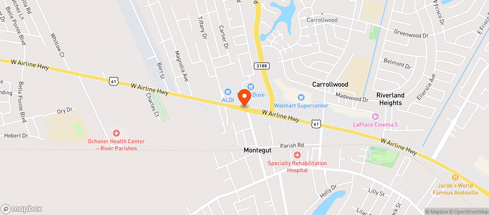 Map showing Chilis Grill & Bar
