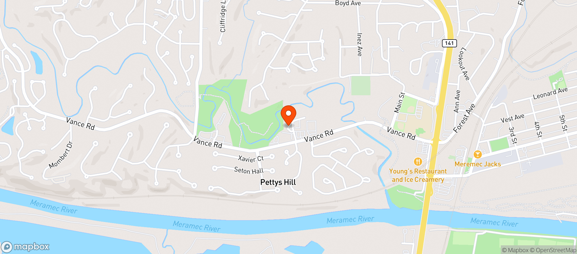 Map showing On The Run
