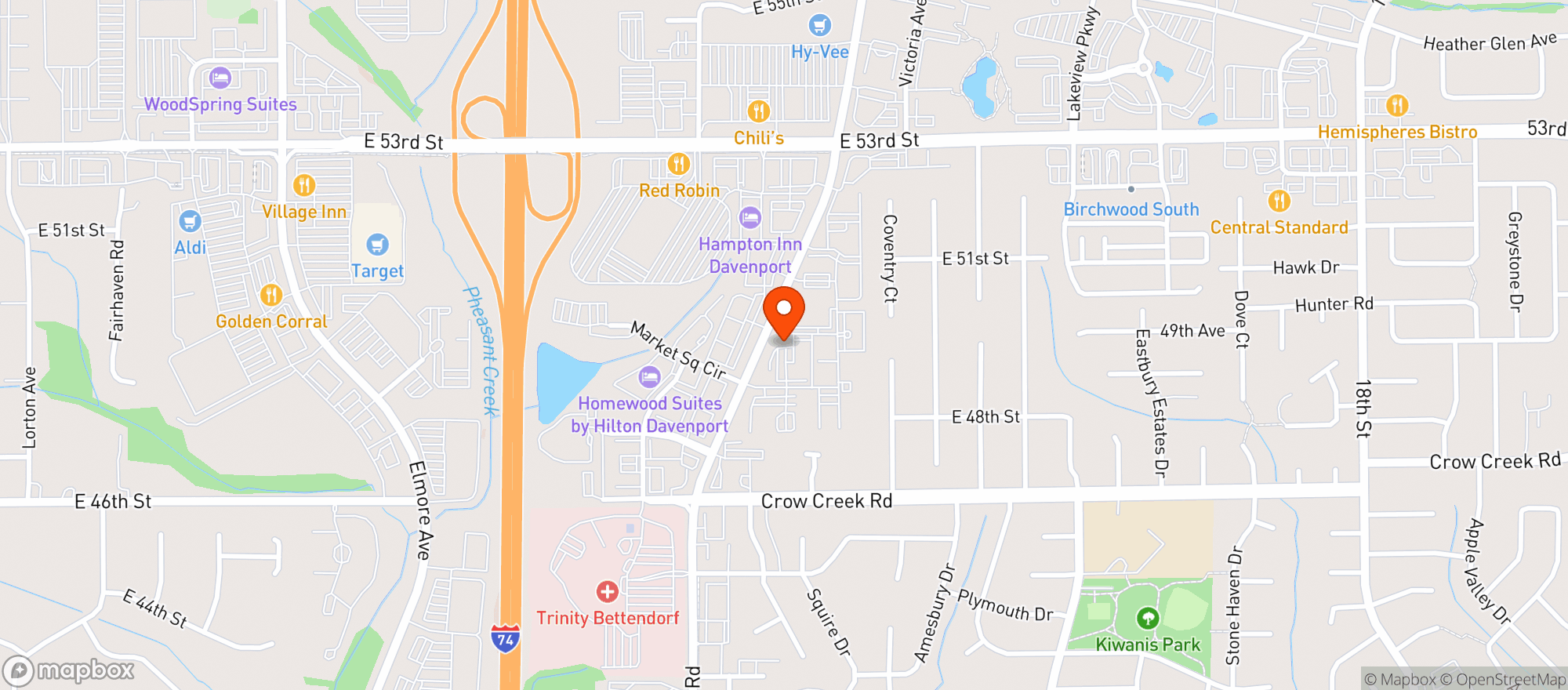 Map showing R Bar