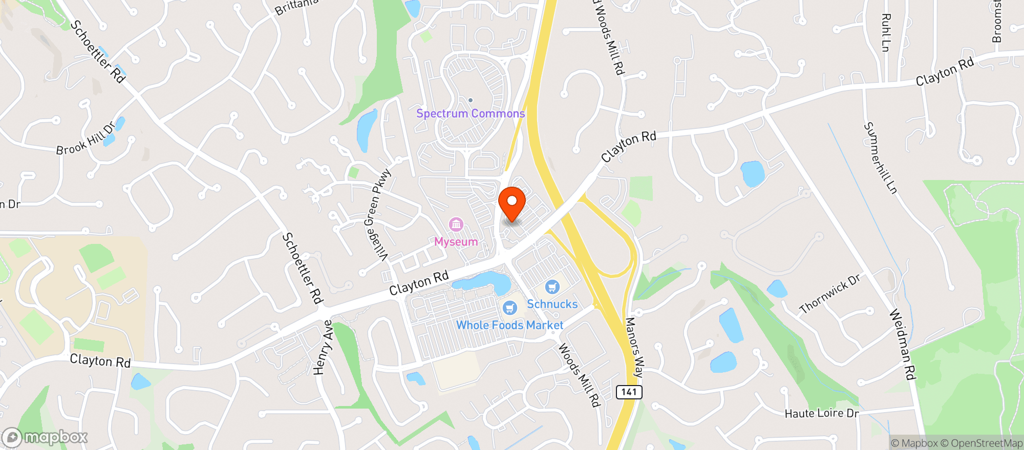 Map showing Katie's Pizza & Pasta