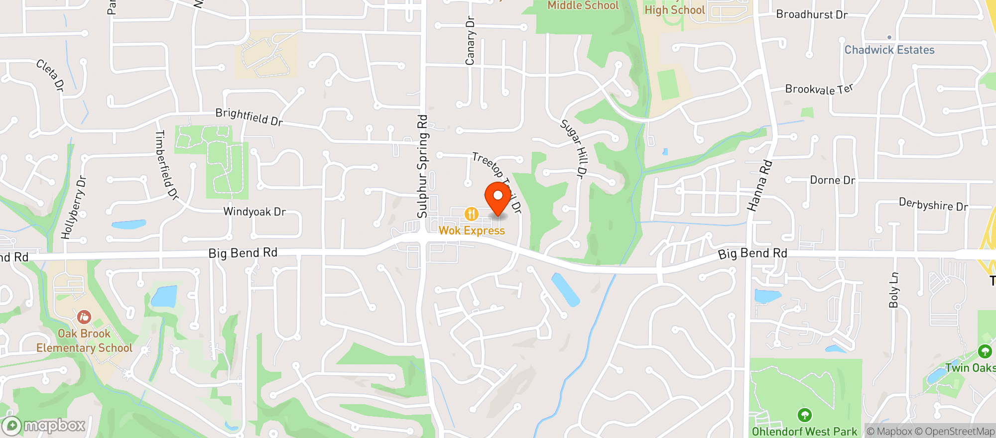 Map showing Debz Corner