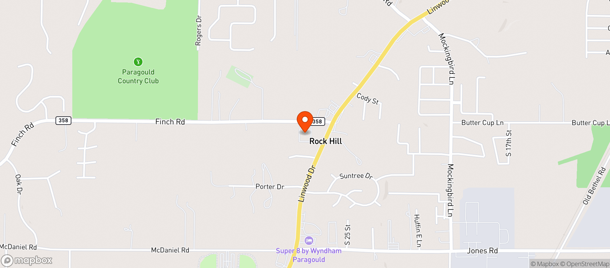 Map showing Walmart Neighborhood Ma #5780