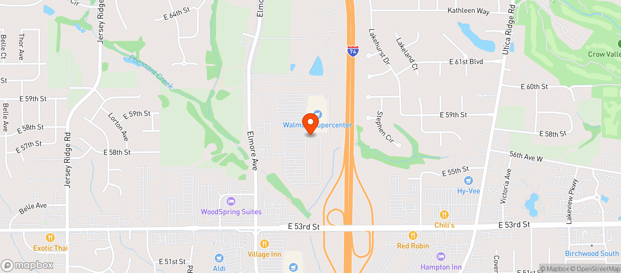 Map showing Cabos Cantina & Grill